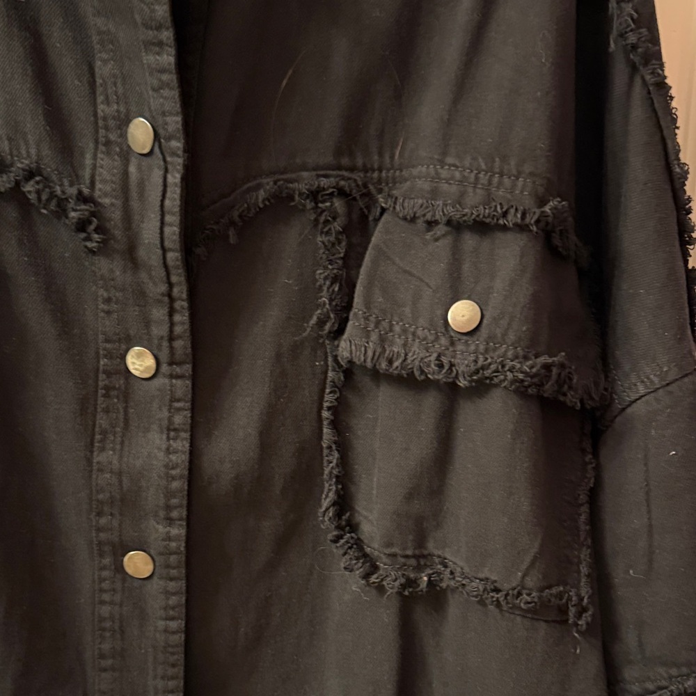Elan Black Distressed Jacket - Picture 5 of 5